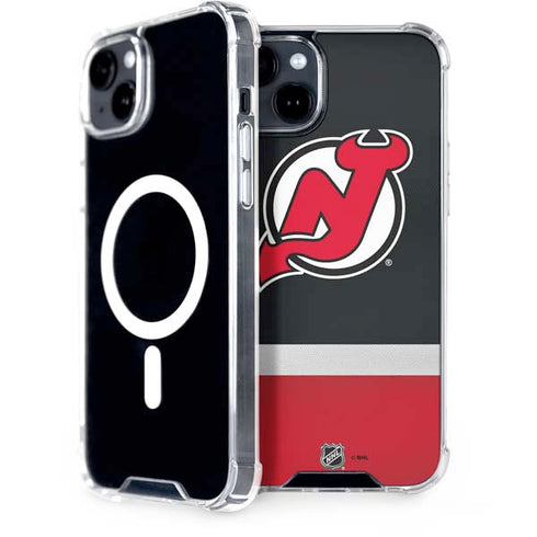NHL New Jersey Devils Jersey iPhone 15 Plus MagSafe Case