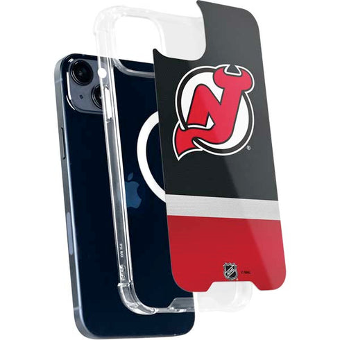 NHL New Jersey Devils Jersey iPhone 15 Plus MagSafe Case