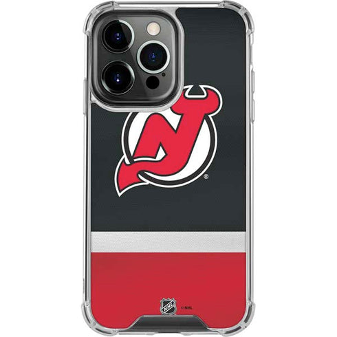 NHL New Jersey Devils Jersey iPhone 14 Pro Clear Case