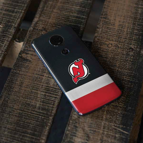 NHL New Jersey Devils Jersey Moto E5 Plus Skin
