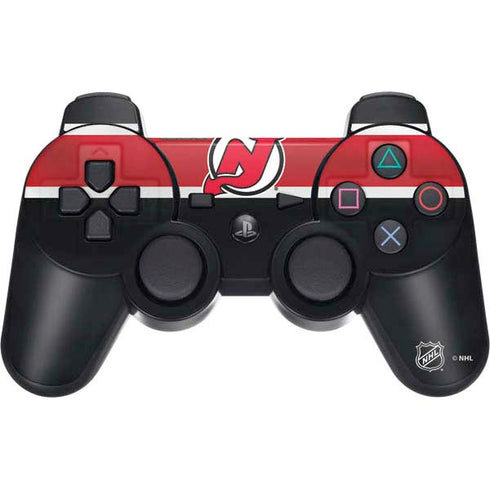 NHL New Jersey Devils Jersey PS3 Dual Shock wireless controller Skin