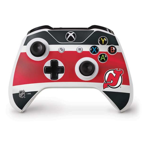NHL New Jersey Devils Jersey Xbox One S Controller Skin