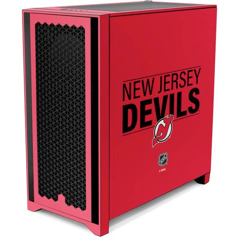 NHL New Jersey Devils Lineup Corsair 4000D Tempered Glass Mid-Tower ATX Case Skin