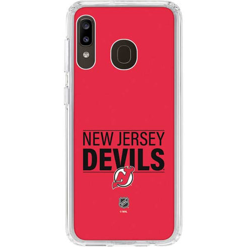 NHL New Jersey Devils Lineup Galaxy A20 Clear Case