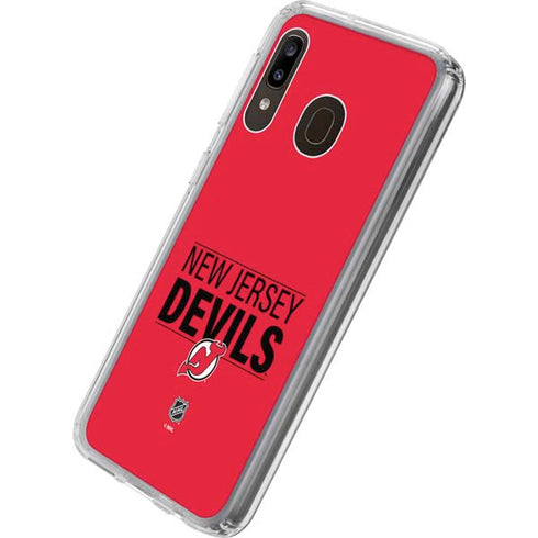 NHL New Jersey Devils Lineup Galaxy A20 Clear Case