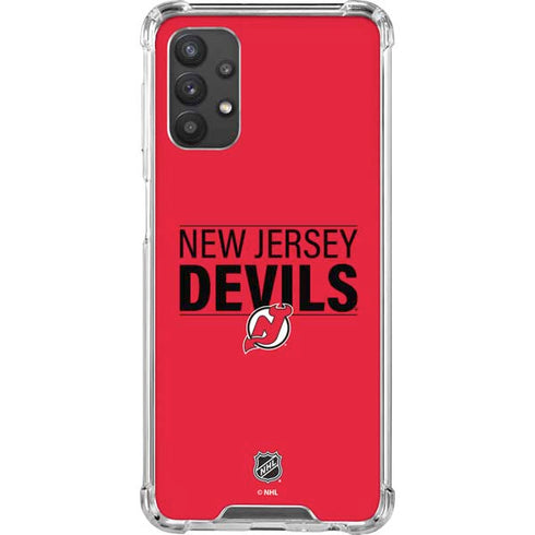 NHL New Jersey Devils Lineup Galaxy A32 5G Clear Case