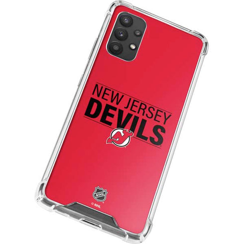 NHL New Jersey Devils Lineup Galaxy A32 5G Clear Case