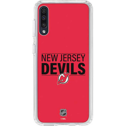 NHL New Jersey Devils Lineup Galaxy A50 Clear Case