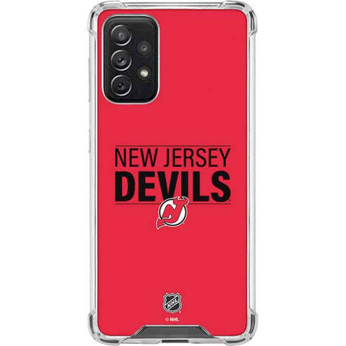 NHL New Jersey Devils Lineup Galaxy A72 5G Clear Case