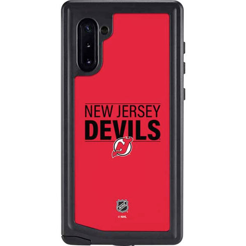 NHL New Jersey Devils Lineup Galaxy Note 10 Waterproof Case