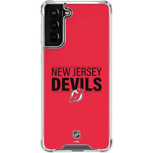 NHL New Jersey Devils Lineup Galaxy S21 FE Clear Case