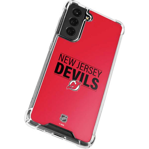 NHL New Jersey Devils Lineup Galaxy S21 FE Clear Case