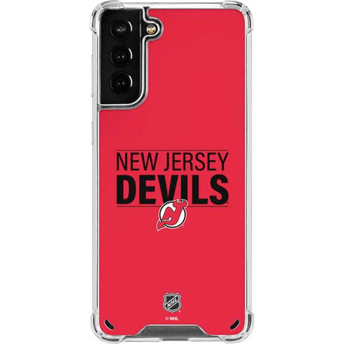 NHL New Jersey Devils Lineup Galaxy S21 Plus 5G Clear Case