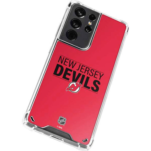NHL New Jersey Devils Lineup Galaxy S21 Ultra 5G Clear Case