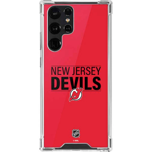 NHL New Jersey Devils Lineup Galaxy S22 Ultra Clear Case