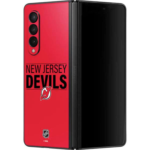 NHL New Jersey Devils Lineup Galaxy Z Fold3 5G Skin