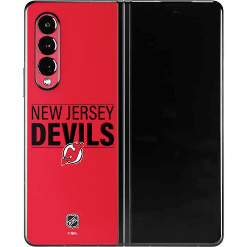 NHL New Jersey Devils Lineup Galaxy Z Fold3 5G Skin