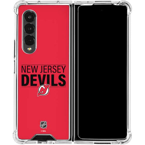 NHL New Jersey Devils Lineup Galaxy Z Fold4 5G Clear Case