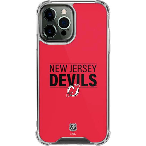 NHL New Jersey Devils Lineup iPhone 14 Pro Max Clear Case