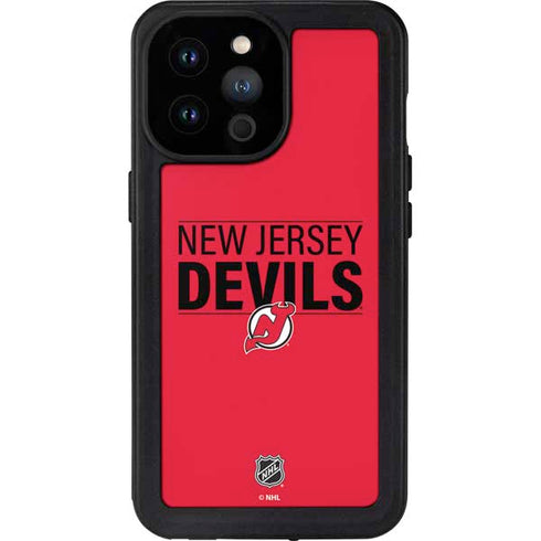 NHL New Jersey Devils Lineup iPhone 14 Pro Max Waterproof Case