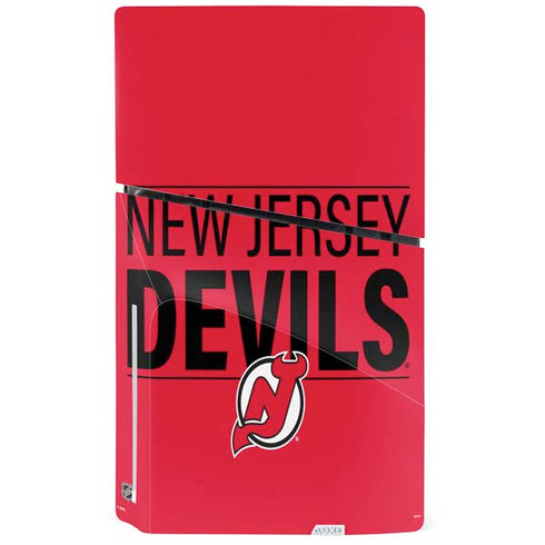 NHL New Jersey Devils Lineup PS5 Slim Disk Console Skin