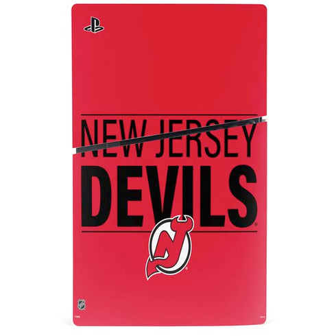 NHL New Jersey Devils Lineup PS5 Slim Digital Edition Bundle Skin