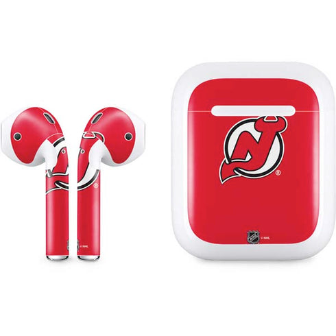 NHL New Jersey Devils Solid Background Apple AirPods Skin