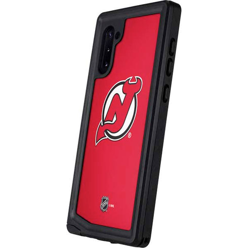 NHL New Jersey Devils Solid Background Galaxy Note 10 Waterproof Case