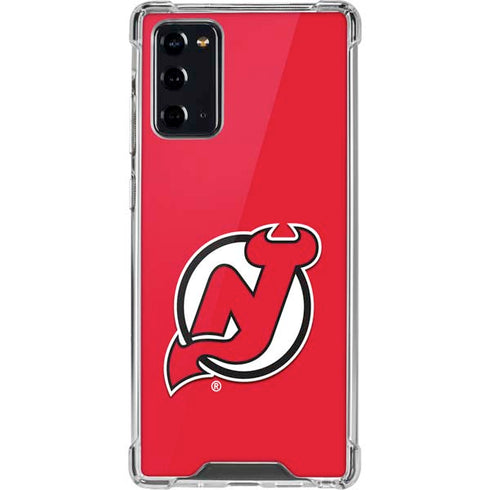 NHL New Jersey Devils Solid Background Galaxy Note20 5G Clear Case