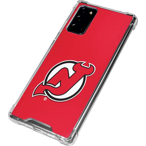 NHL New Jersey Devils Solid Background Galaxy Note20 5G Clear Case