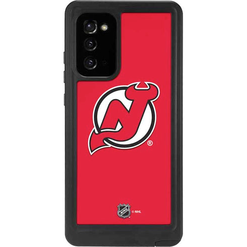NHL New Jersey Devils Solid Background Galaxy Note20 5G Waterproof Case