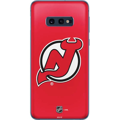 NHL New Jersey Devils Solid Background Galaxy S10e Skin