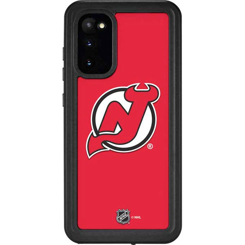 NHL New Jersey Devils Solid Background Galaxy S20 Waterproof Case