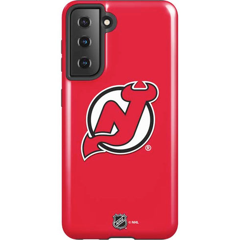 NHL New Jersey Devils Solid Background Galaxy S21 5G Pro Case