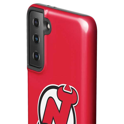 NHL New Jersey Devils Solid Background Galaxy S21 FE Pro Case