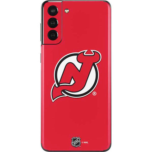 NHL New Jersey Devils Solid Background Galaxy S21 Plus 5G Skin