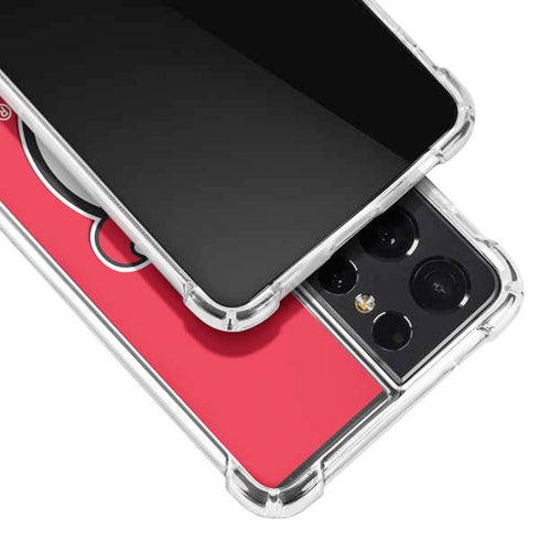 NHL New Jersey Devils Solid Background Galaxy S21 Ultra 5G Clear Case