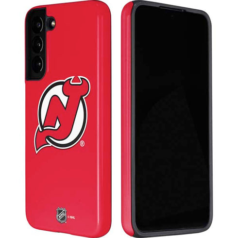NHL New Jersey Devils Solid Background Galaxy S22 Plus Pro Case