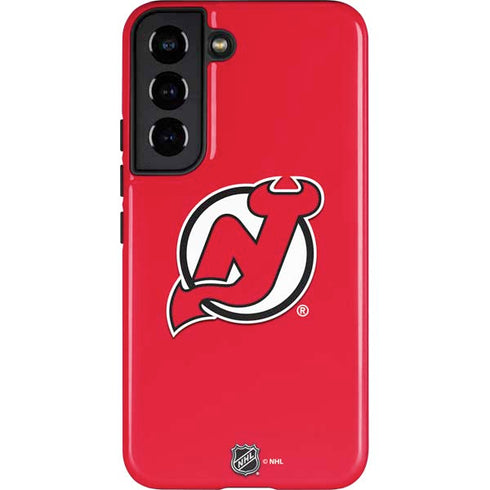 NHL New Jersey Devils Solid Background Galaxy S22 Pro Case