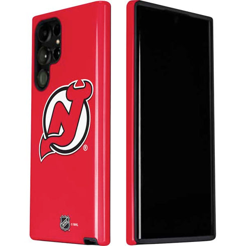 NHL New Jersey Devils Solid Background Galaxy S22 Ultra Pro Case