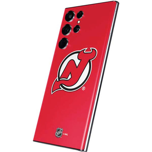 NHL New Jersey Devils Solid Background Galaxy S22 Ultra Skin