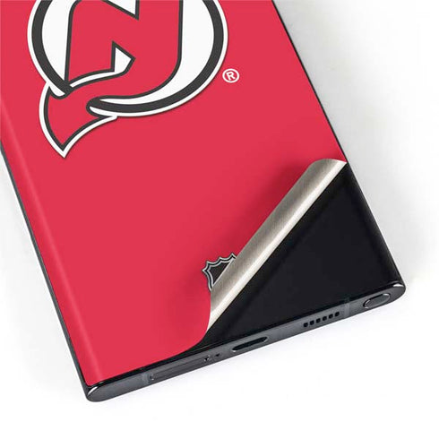 NHL New Jersey Devils Solid Background Galaxy S22 Ultra Skin