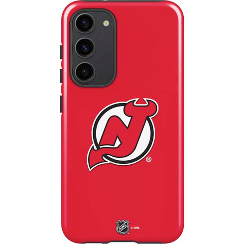 NHL New Jersey Devils Solid Background Galaxy S23 Plus Pro Case