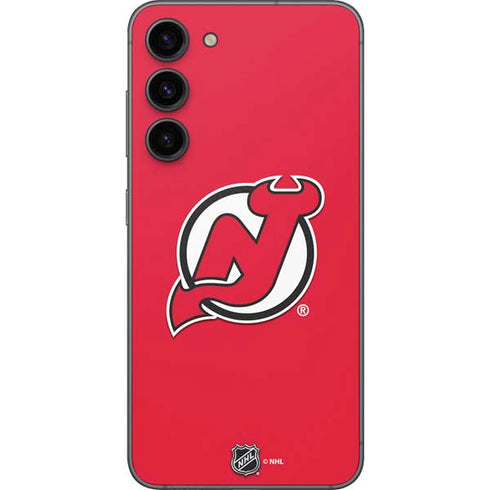 NHL New Jersey Devils Solid Background Galaxy S23 Plus Skin