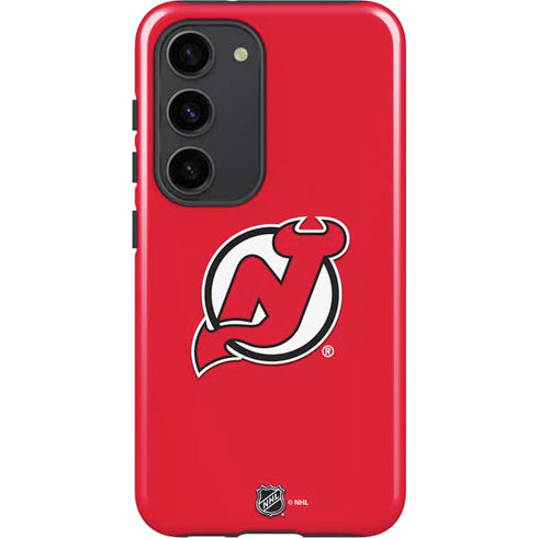 NHL New Jersey Devils Solid Background Galaxy S23 Pro Case