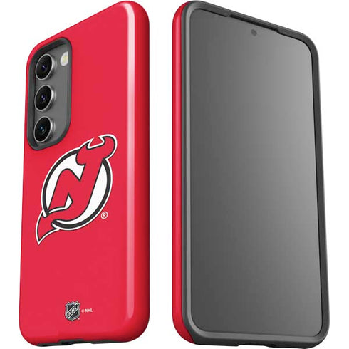 NHL New Jersey Devils Solid Background Galaxy S23 Pro Case