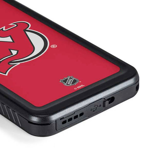 NHL New Jersey Devils Solid Background Galaxy S23 Waterproof Case