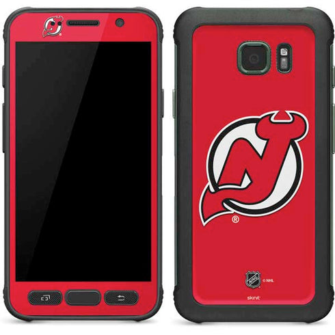 NHL New Jersey Devils Solid Background Galaxy S7 Active Skin