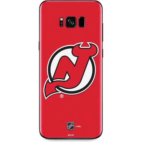 NHL New Jersey Devils Solid Background Galaxy S8 Skin