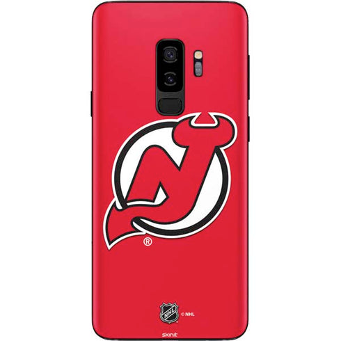 NHL New Jersey Devils Solid Background Galaxy S9 Plus Skin